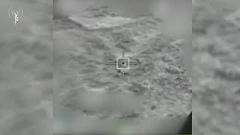The military releases footage of fighter jets downing two drones that were