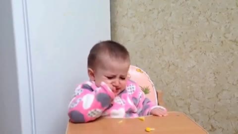 Babies first reaction to the taste of lemon