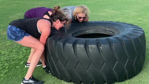 Women on the tire