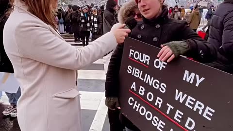 “Four of my siblings were aborted. Choose Life.”