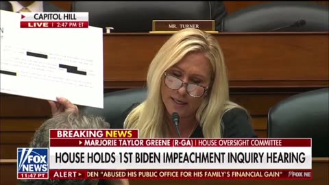 Democrats completely lose it as Marjorie Taylor Greene shows Evidence at Biden Impeachment Inquiry