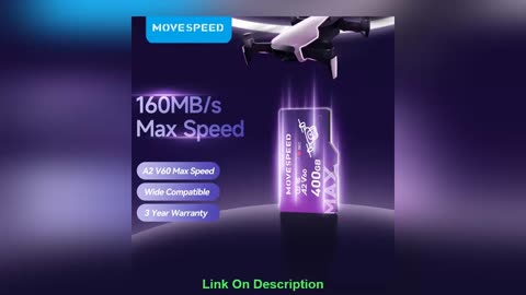 Get MOVESPEED U3 A60 Micro SD Card 400GB 160MB/s Read