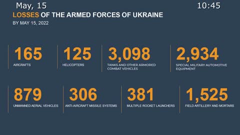 🇷🇺🇺🇦 15/05/2022 The war in Ukraine Briefing by Russian Defence Ministry