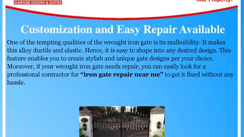 Why Choose Wrought Iron Gate for Your Property?