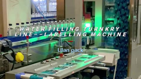 Water filling turnkry line——labelling machine #packaging#foryou#waterfilling#Turnkeyline
