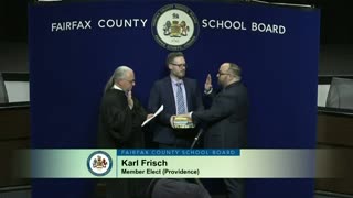 Virginia: Sworn in to Fairfax school board on a stack of 'LGBTQ themed' books (See Description)