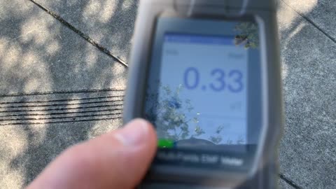 EMF High Reading Over Sidewalk