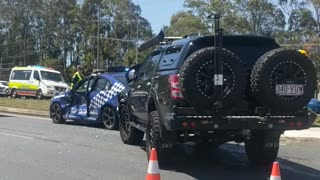Police Cruiser T-Boned in Australia