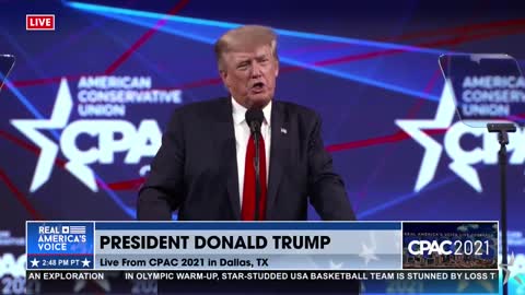 Former President Donald Trump speaks at #CPAC2021