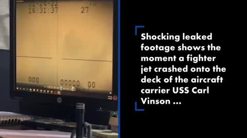 video clip of Navy fighter jet crashing