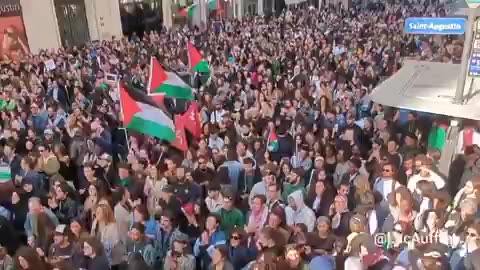 huge demonstration in the French capital, Paris, in support of Palestine