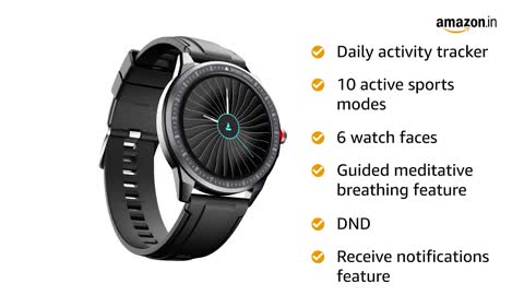 boAt Flash Edition Smartwatch with Activity Tracker,Full Touch 3.30 cm (1.3) Screen.