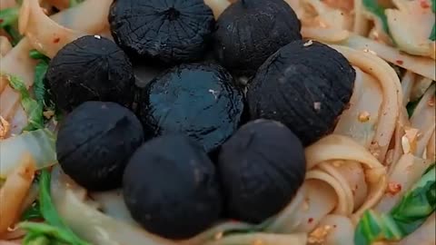 What are the black eggs - TikTok Video-Eating