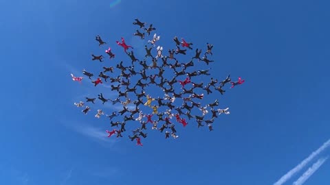 Skydiving World Record with Three Unique Formations