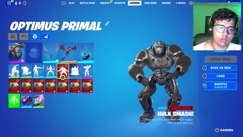 *NEW* Optimus Primal Skin Gameplay In Fortnite (PS5)