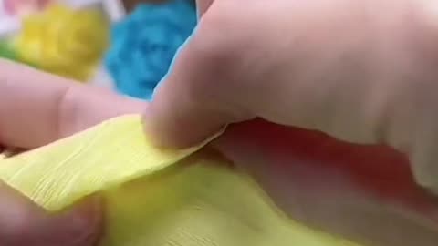 Handamde diy paper Yellow rose flower