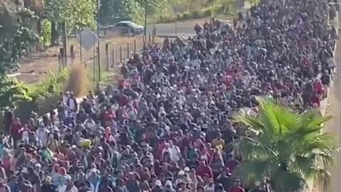 The largest migrant caravan of 2023 10,000 individuals from 24 countries en route to the US border