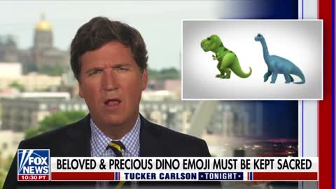 Tucker Carlson mocks NPR for suggesting dinosaur emojis belong to the trans community!!