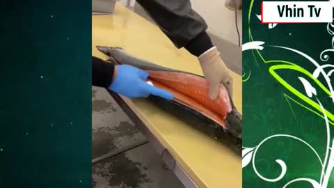 Amazing Cutting Fish Skills Salmon Cutting And Cleaning