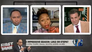 FIRST TAKE Stephen A tells Mavericks to sign Klay Thompson is win-win deal for Luka Doncic & Steph