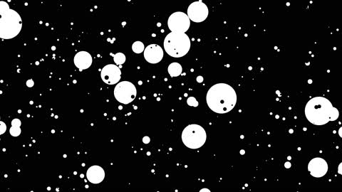Black And White Floating Dots Animation
