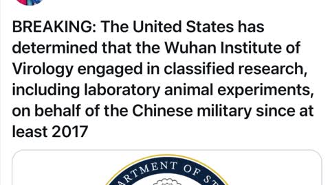 BREAKING: WUHAN Institute Of Virology Engaged In Research On BEHALF Of Chinese Military!