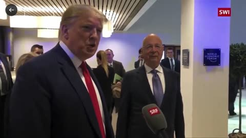 Donald Trump meets Klaus Schwab at the World Economic Forum