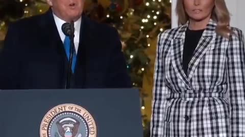 President and Mrs Trump light our Christmas tree