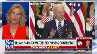 Donald Trump responds to Biden press conference