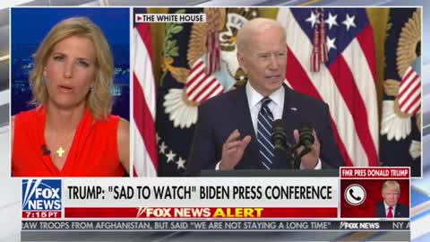 Donald Trump responds to Biden press conference