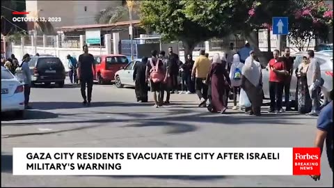 Gaza City Residents Evacuate After Israel Military's 24-Hour Warning