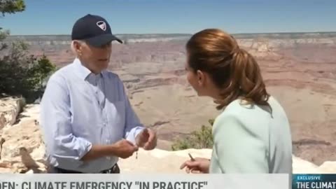 Biden "bugs out" on Weather reporter during interview.