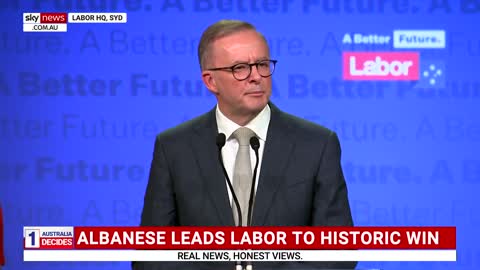 'Thank you for this extraordinary honour': Anthony Albanese gives victory speech