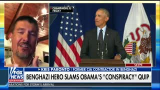 Benghazi hero Kris Paronto rips Obama for 'conspiracy' remark