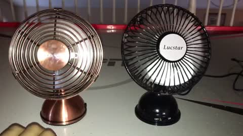 Luckyway and Lucstar 4” metal usb fans.