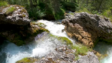 Top view of a waterfall