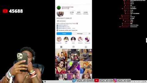 #ishowspeed reacts to his #tiktok tags #comedy #trending #trynottolaugh part2