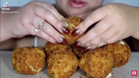 Asmr eating cheese balls