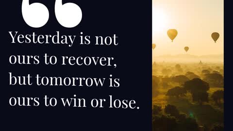 Yesterday Is Not Ours to Recover