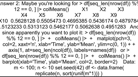 Getting mean value from specific cells in large data frame