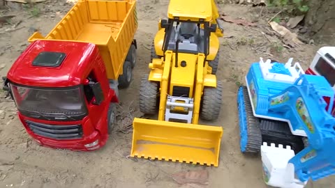 Excavator police car truck toy