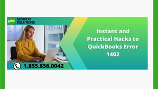 Effortless Fix For QuickBooks Error 1402