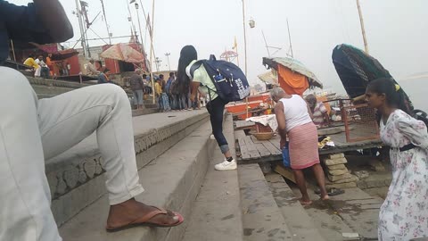 Kashi vishwanath temple me tea ka maza lete hue