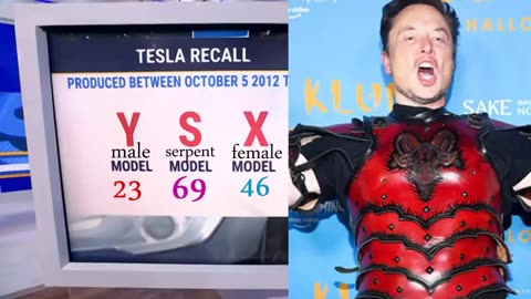 Tesla Total Recall. AutopilotUpgrade.23 46 69. Y SerpentSeed X Woman. Elon Xman