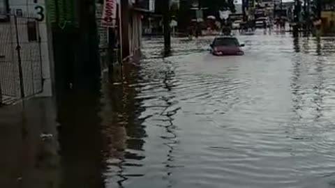 flood with rain