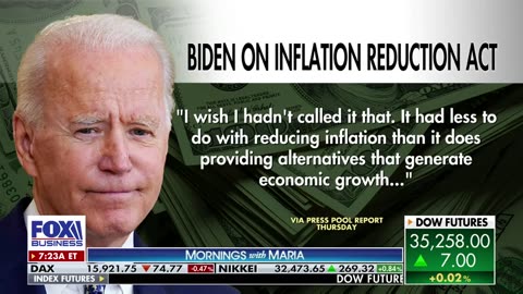 Biden Admits Inflation Reduction Act Didn't Have Anything to Do With Inflation