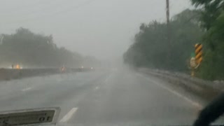 Driving to work in tropical storm elsa