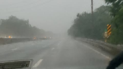 Driving to work in tropical storm elsa