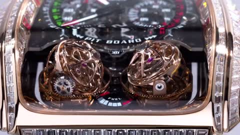 Jacob & Co. Twin Turbo Furious Baguette White Diamonds Rose Gold