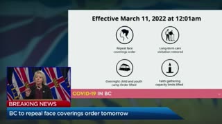 British Columbia repeals mask mandate effective March 11